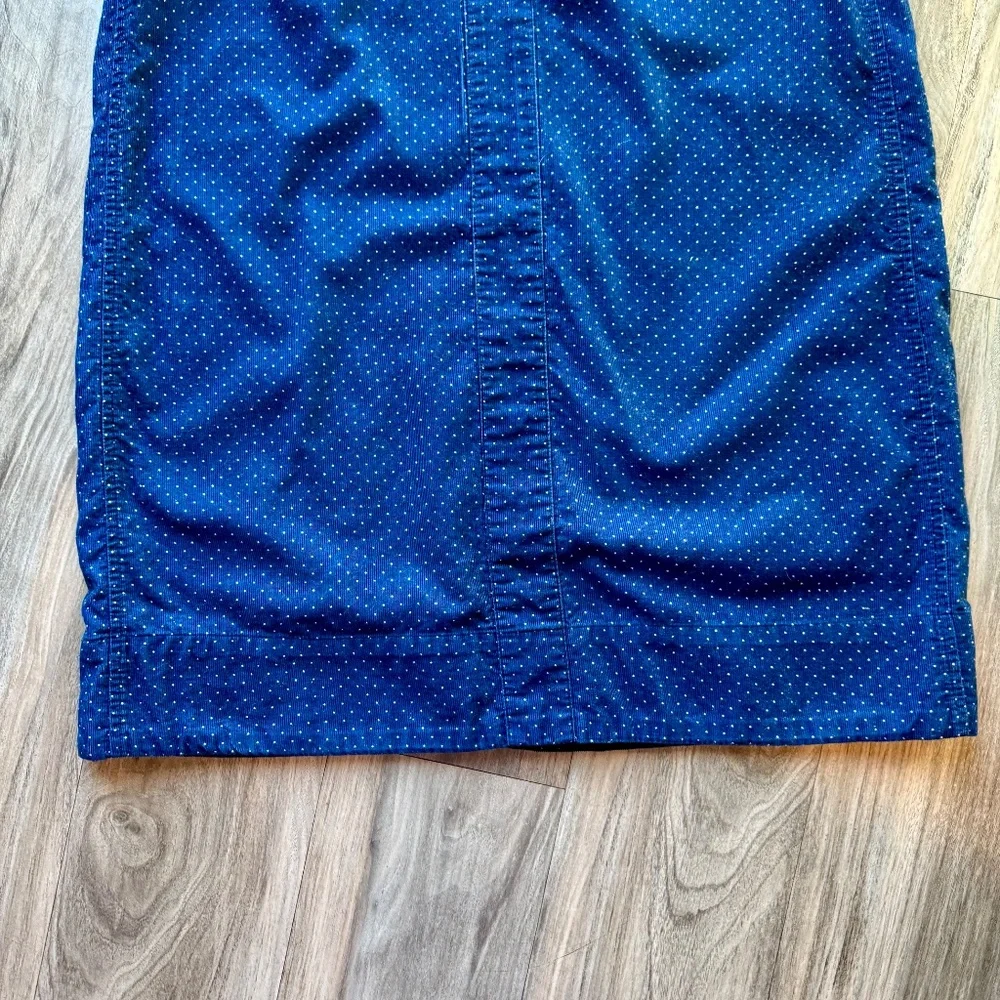 J.Crew Navy Dot Button Front Shirt Dress Cotton Casual Midi‎ - Picture 10 of 12